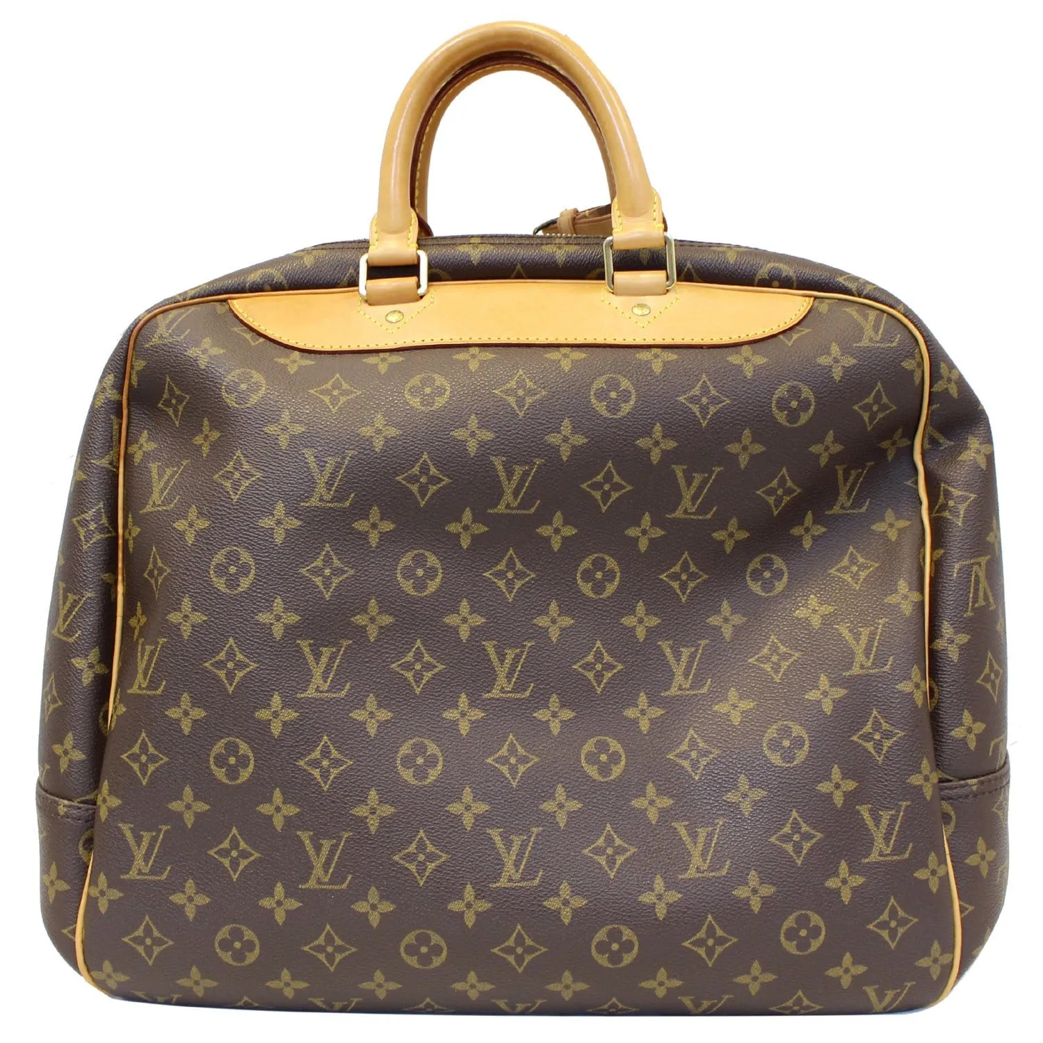LOUIS VUITTON Evasion Monogram Canvas Boston Travel Bag Brown