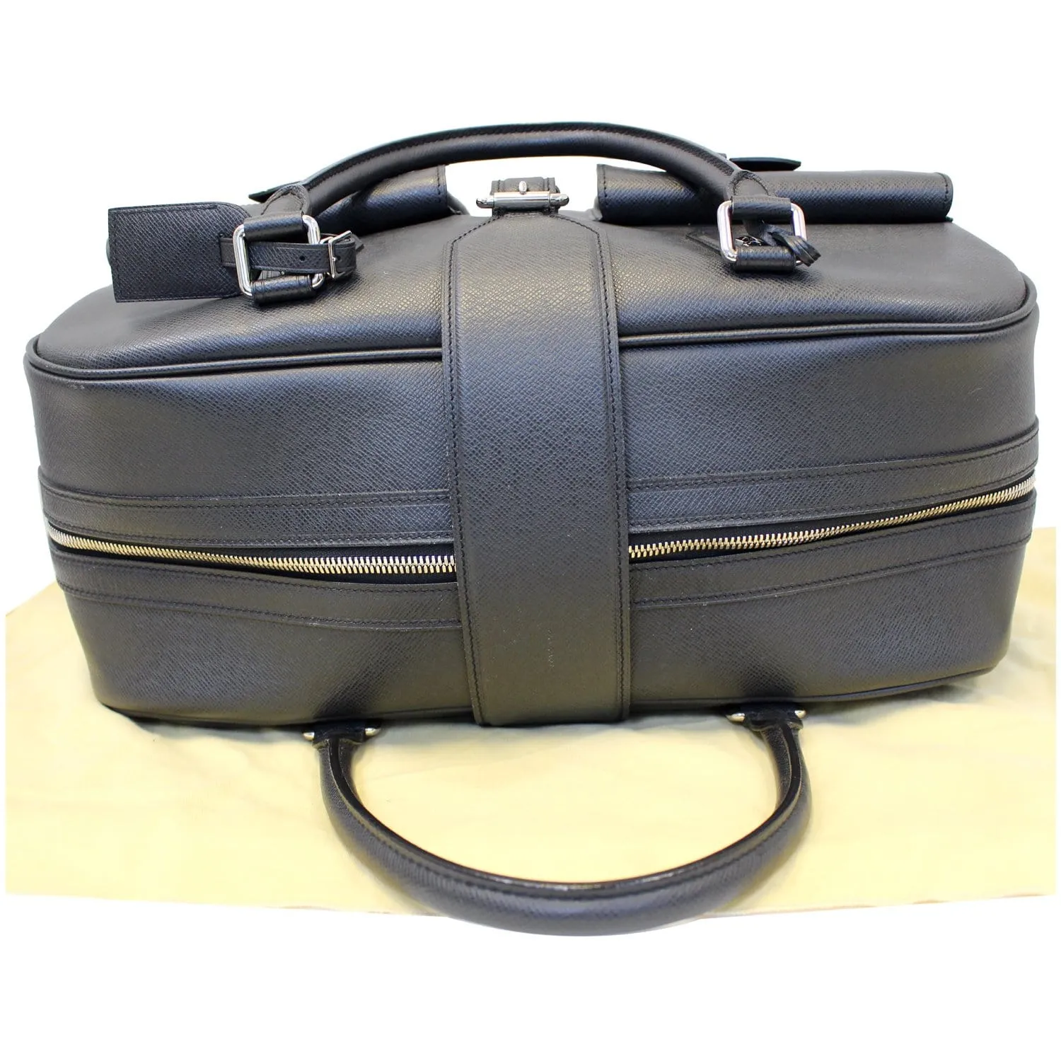 LOUIS VUITTON Ivan Taiga Leather Carry On Travel Bag Ardoise