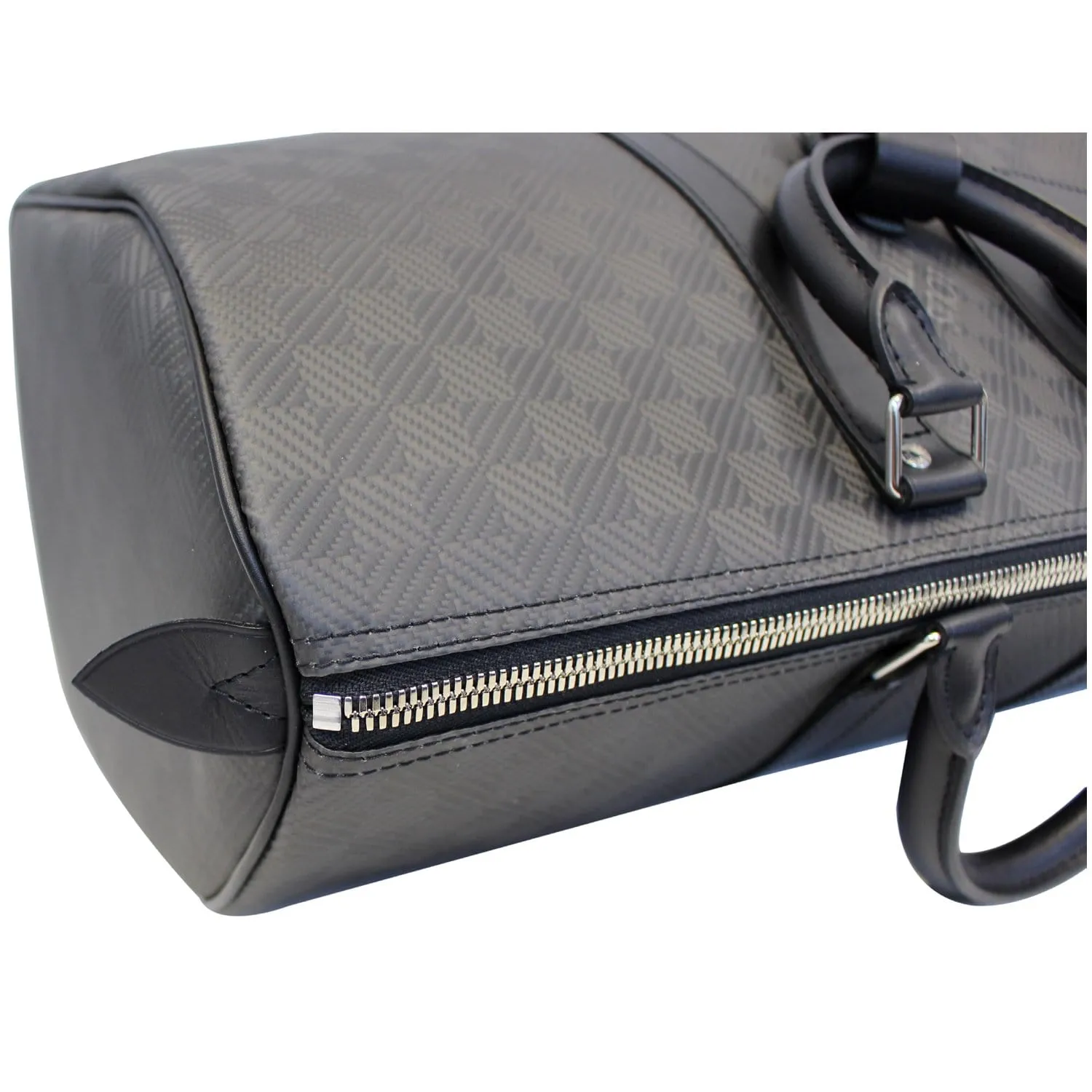 LOUIS VUITTON Keepall 45 Carbon Fiber Carbone Travel Bag Black