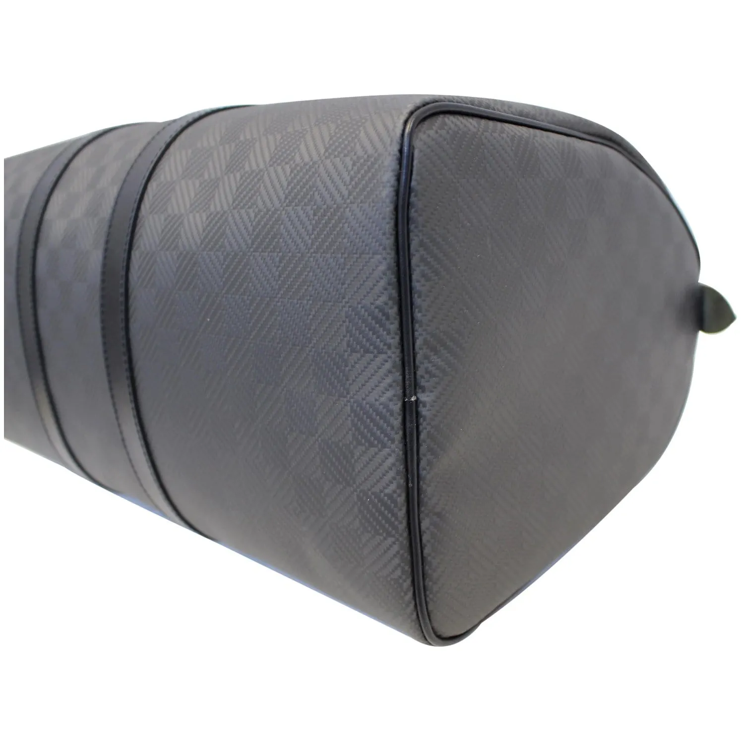 LOUIS VUITTON Keepall 45 Carbon Fiber Carbone Travel Bag Black