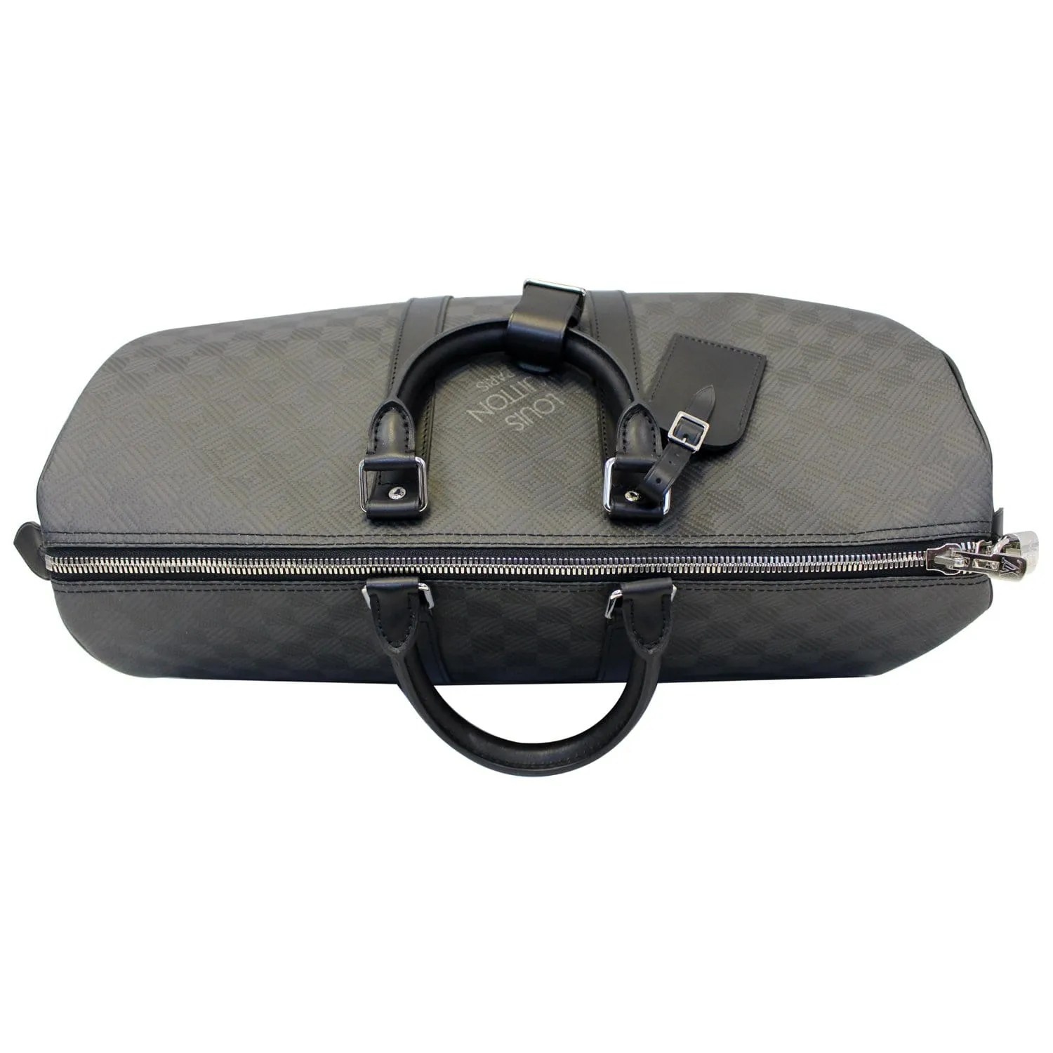 LOUIS VUITTON Keepall 45 Carbon Fiber Carbone Travel Bag Black