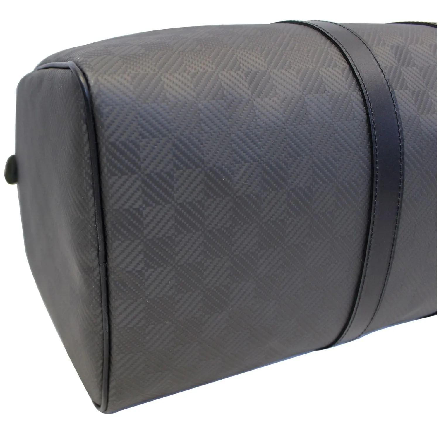 LOUIS VUITTON Keepall 45 Carbon Fiber Carbone Travel Bag Black