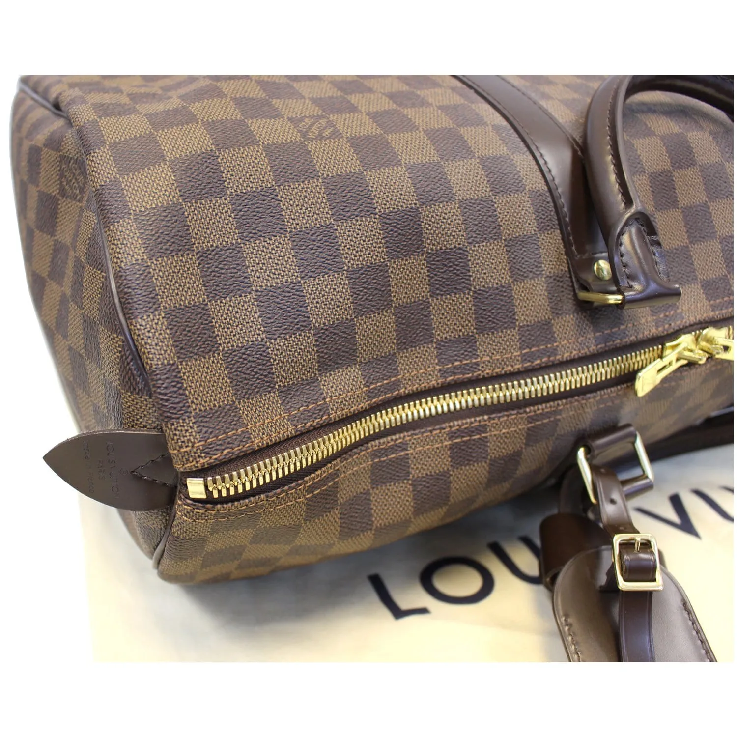 LOUIS VUITTON Keepall 50 Damier Ebene Boston Travel Bag