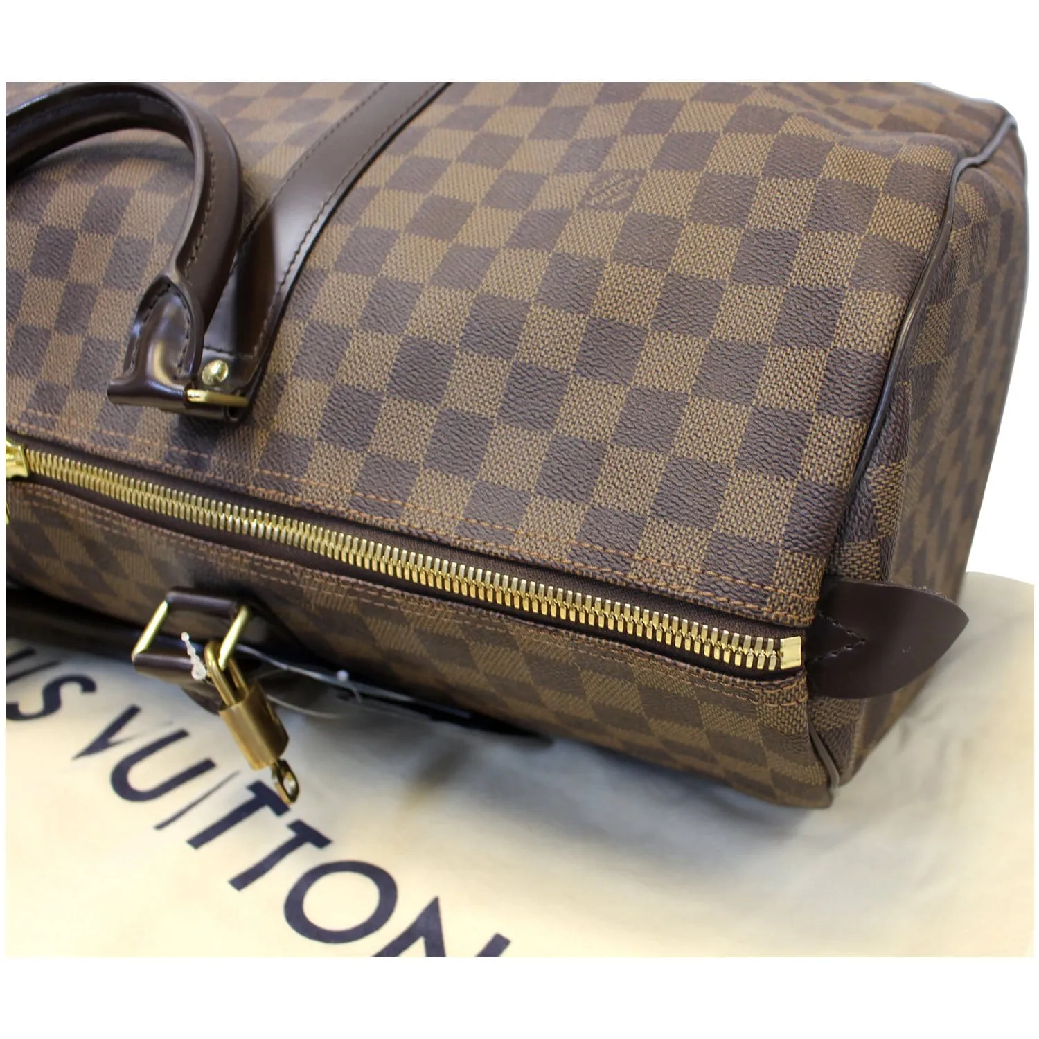 LOUIS VUITTON Keepall 50 Damier Ebene Boston Travel Bag