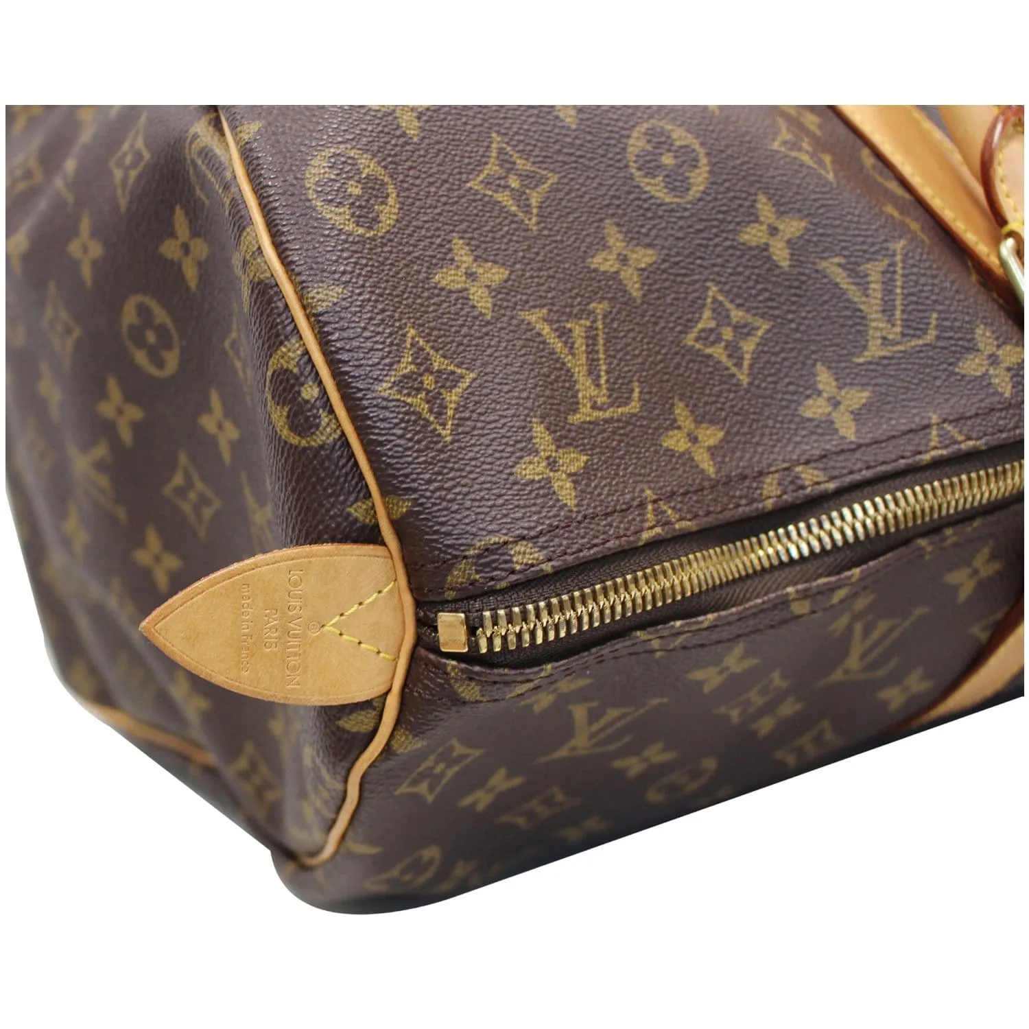 LOUIS VUITTON Keepall 50 Monogram Canvas Travel Bag Brown