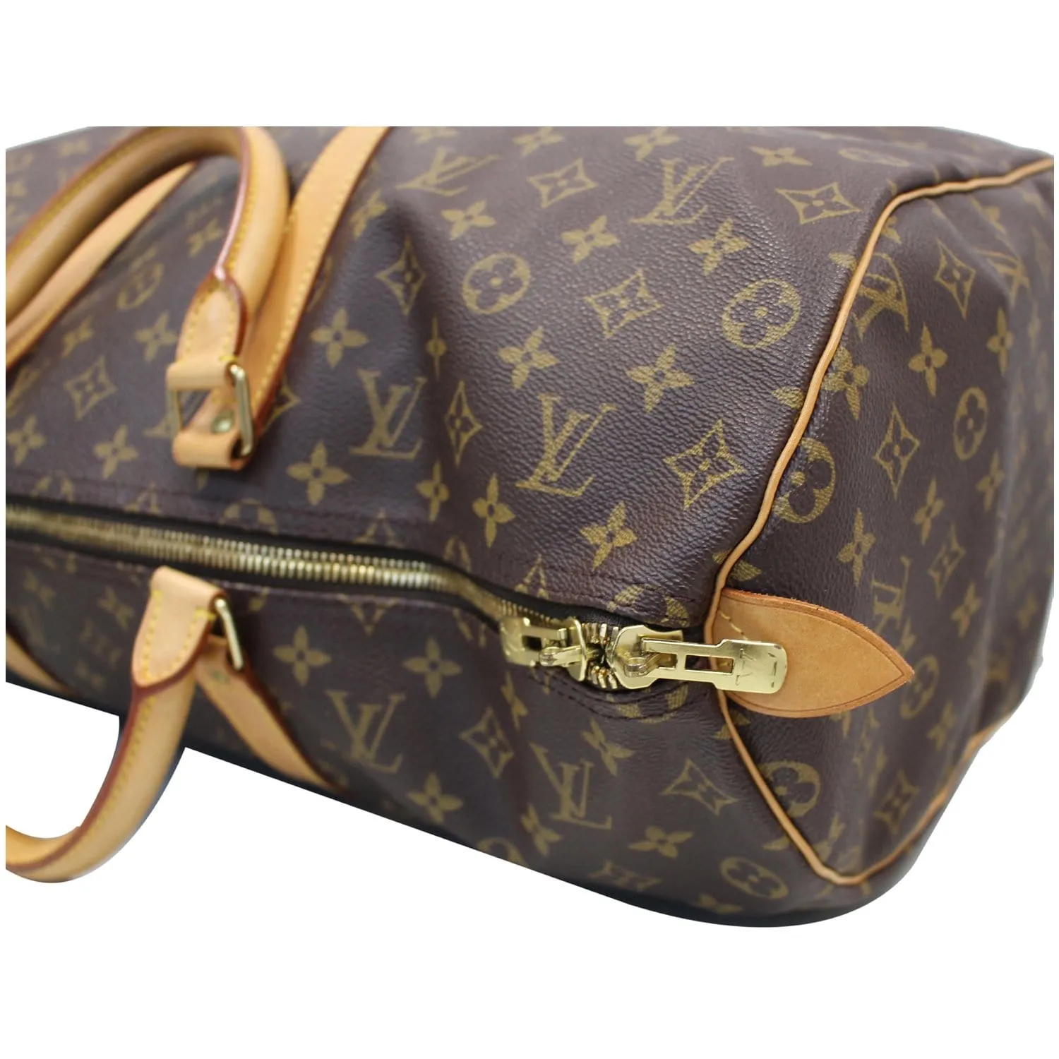 LOUIS VUITTON Keepall 50 Monogram Canvas Travel Bag Brown