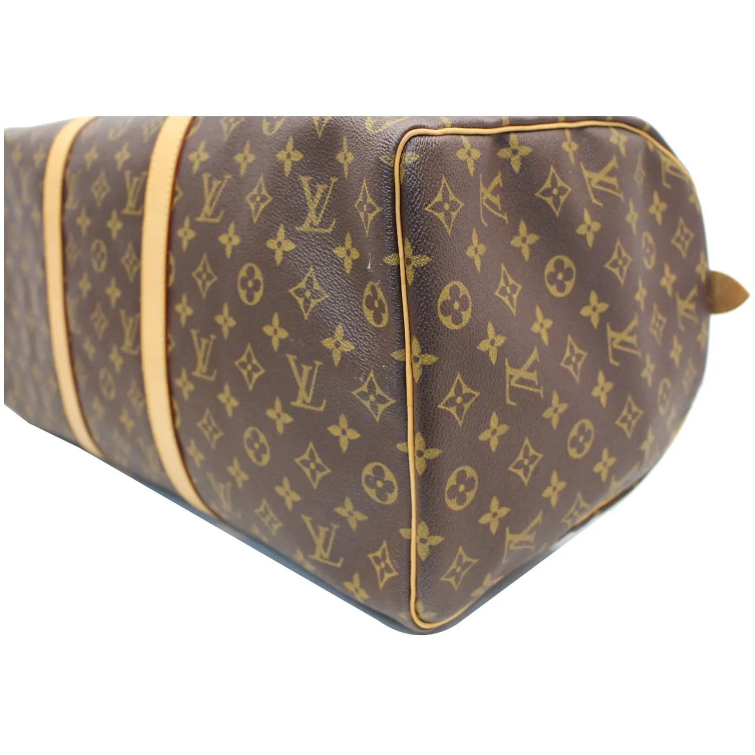 LOUIS VUITTON Keepall 50 Monogram Canvas Travel Bag Brown
