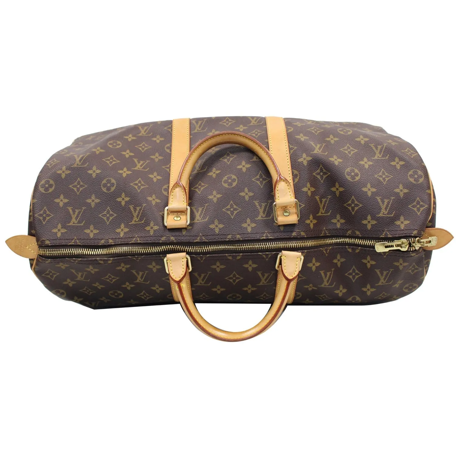 LOUIS VUITTON Keepall 50 Monogram Canvas Travel Bag Brown
