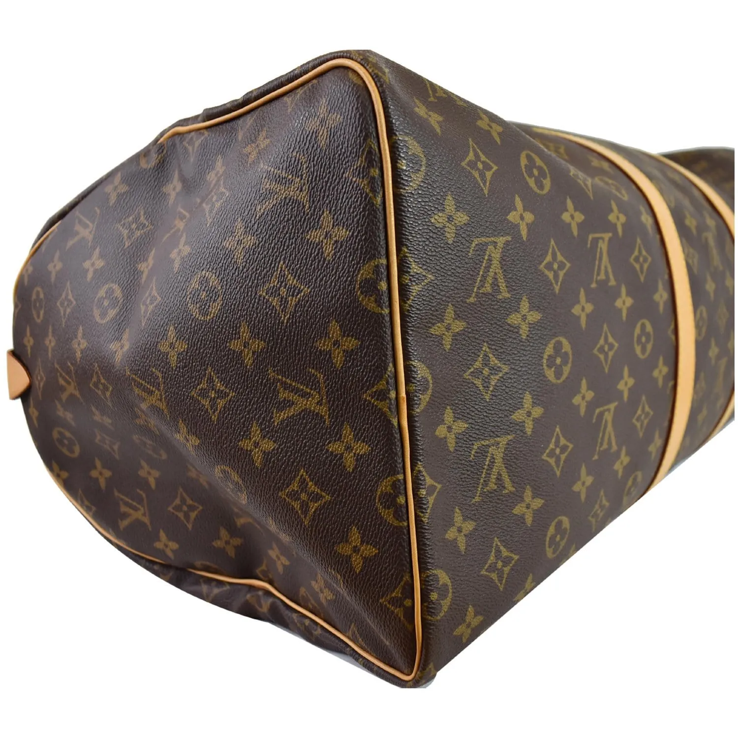 LOUIS VUITTON Keepall 55 Monogram Canvas Travel Bag Brown