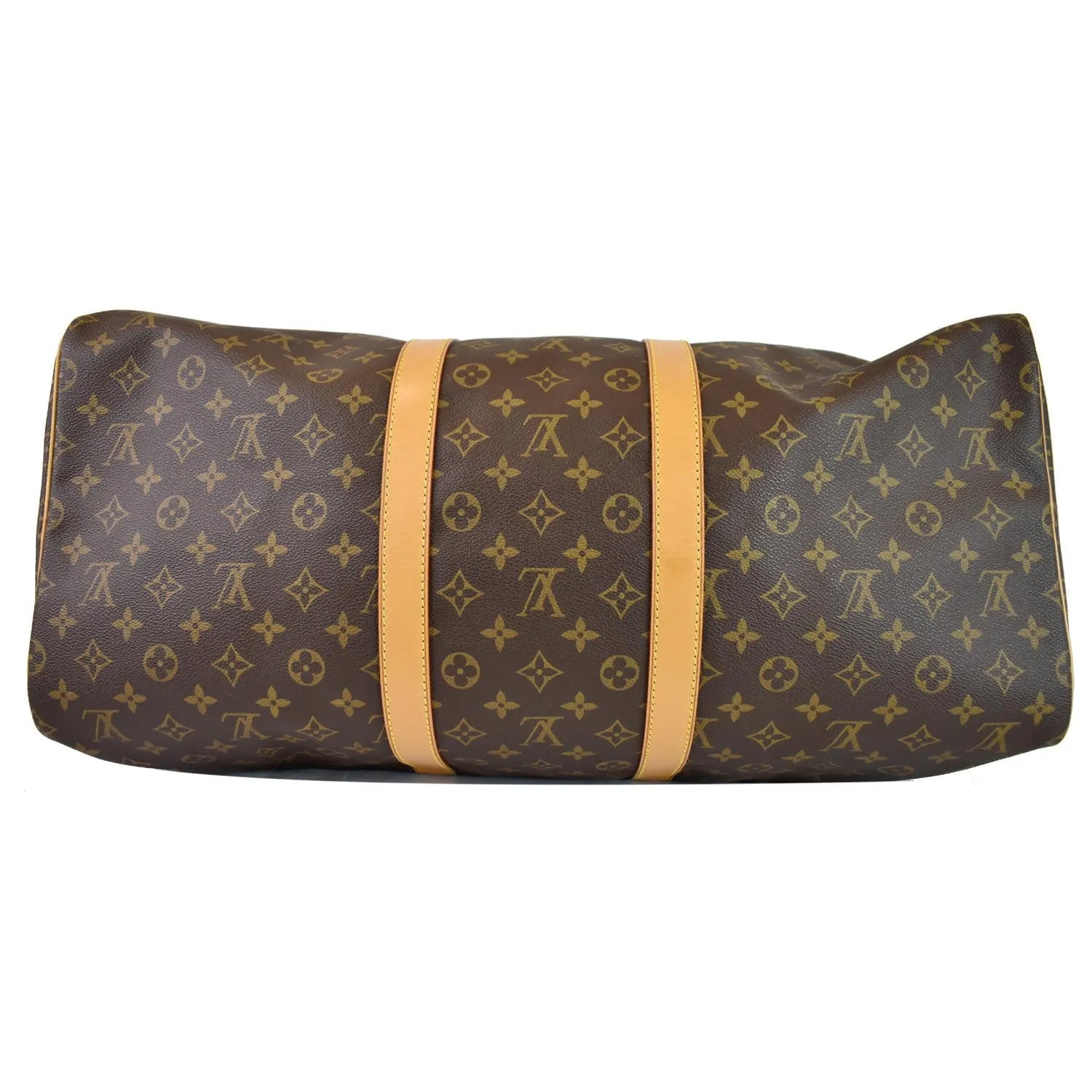 LOUIS VUITTON Keepall 55 Monogram Canvas Travel Bag Brown