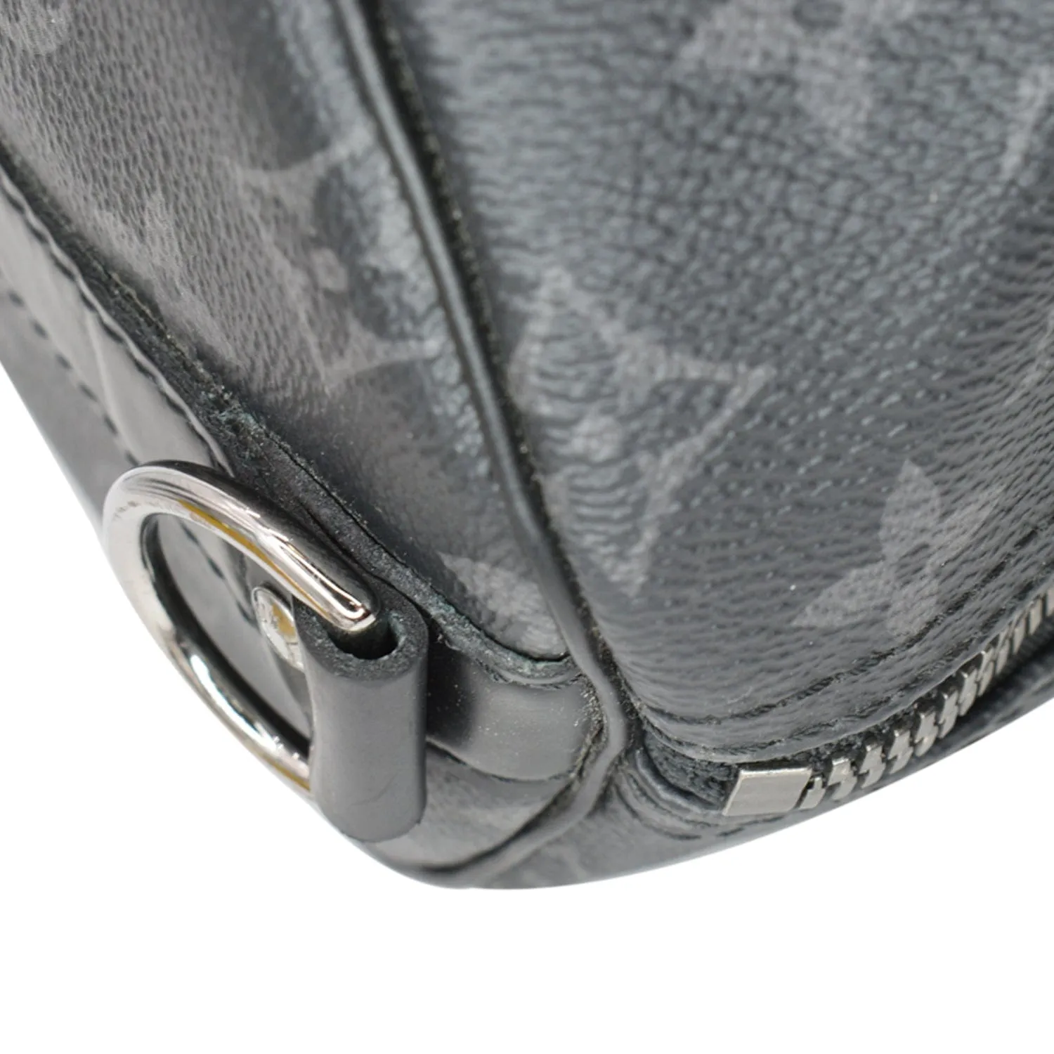LOUIS VUITTON Keepall Bandouliere 55 Monogram Eclipse Travel Bag Black
