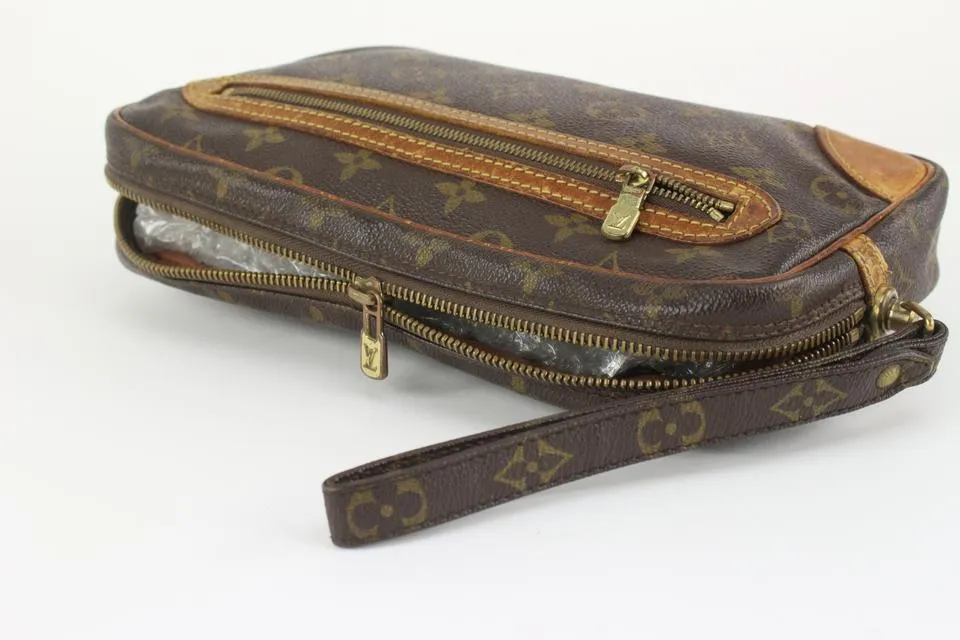 Louis Vuitton Monogram Marly Dragonne GM Wristlet 127lv17