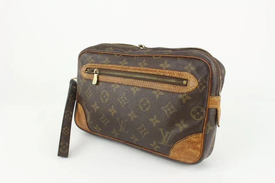 Louis Vuitton Monogram Marly Dragonne GM Wristlet 127lv17
