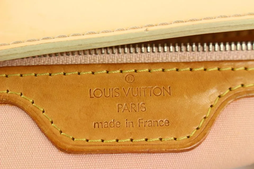Louis Vuitton Rare Special Order Perle Monogram Vernis Sac Plat Tote 113lv32