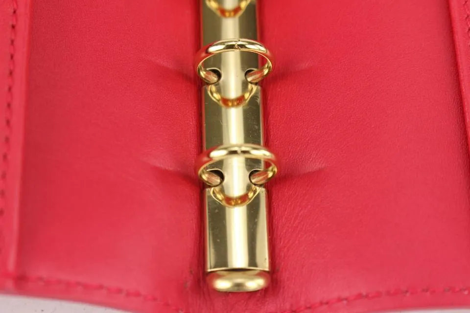 Louis Vuitton Red Kusama Vernis Infinity Dot Pumpkin Small Ring Agenda PM 252lv15