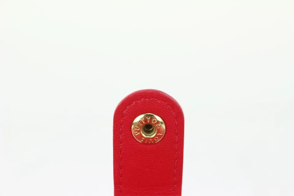 Louis Vuitton Red Kusama Vernis Infinity Dot Pumpkin Small Ring Agenda PM 252lv15