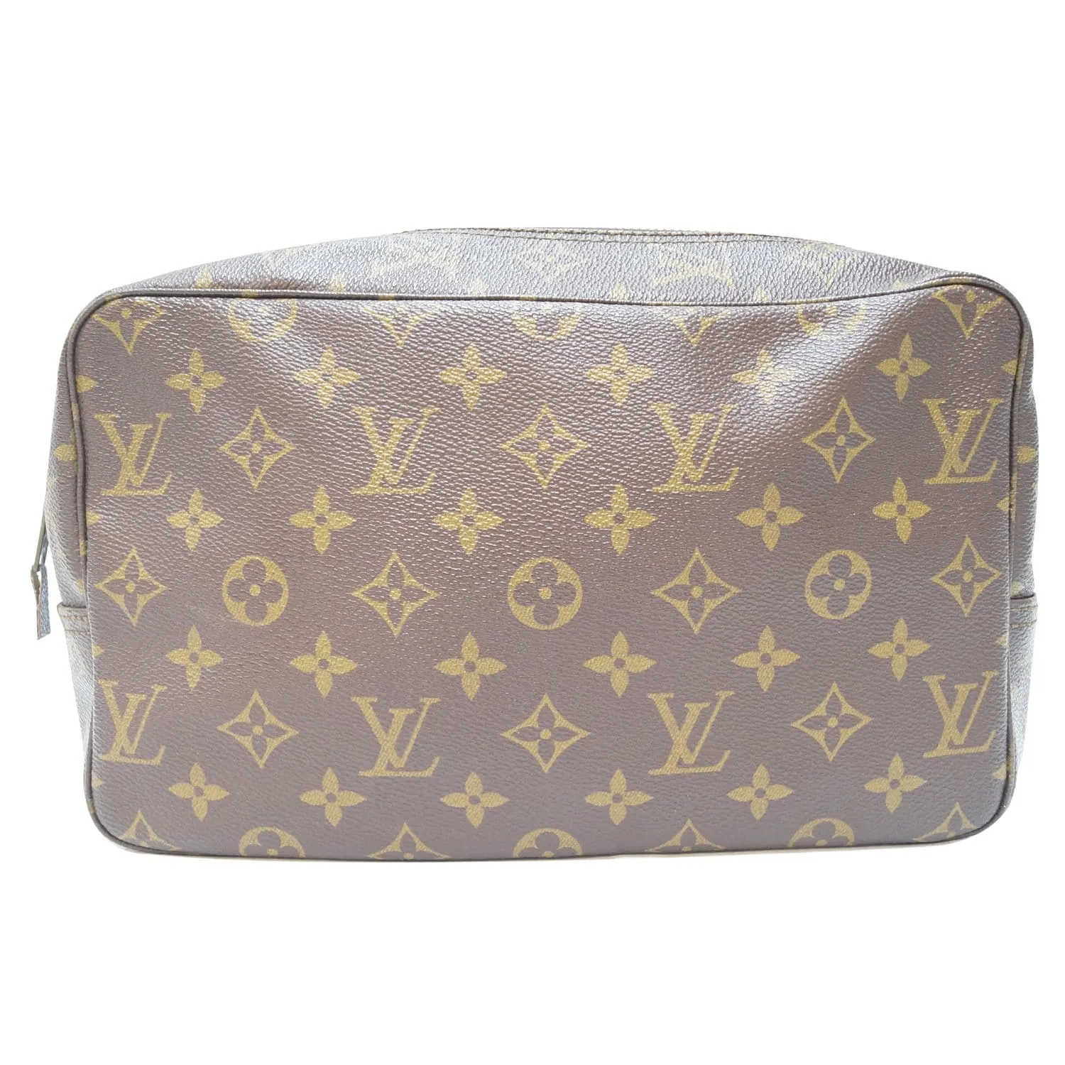 LOUIS VUITTON Trousse Toilette 28 Monogram Canvas Cosmetic Pouch Brown
