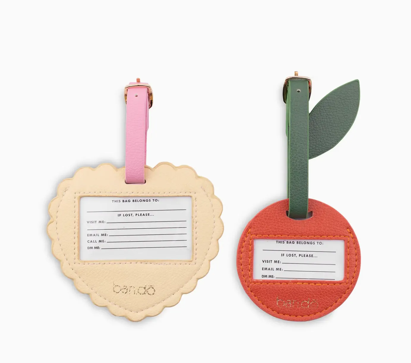 Luggage Tag Set | Heart and Cherry