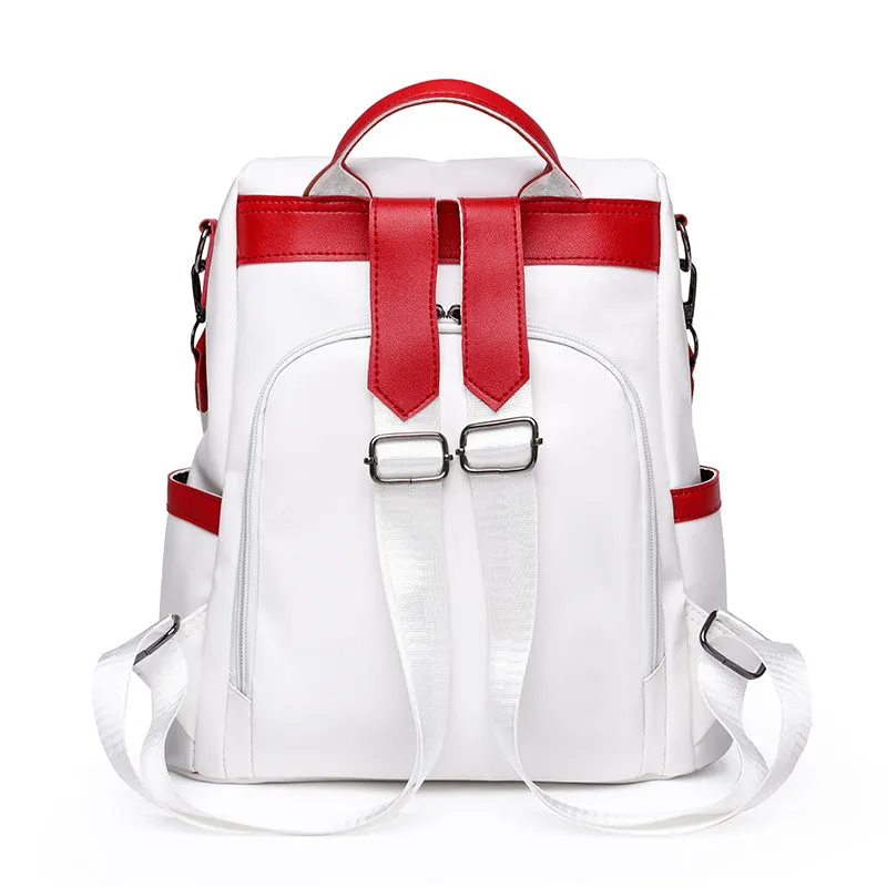 Luxury Women Travel Black Red White Backpack