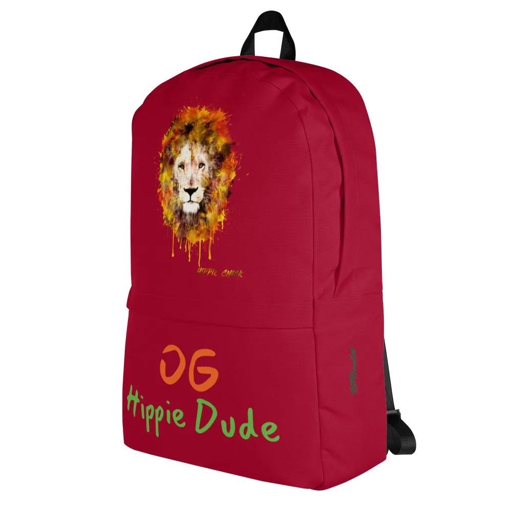 Maroon Backpack - OG Hippie Dude