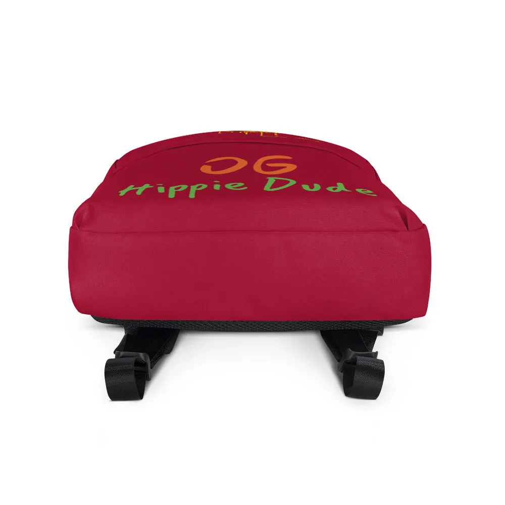 Maroon Backpack - OG Hippie Dude