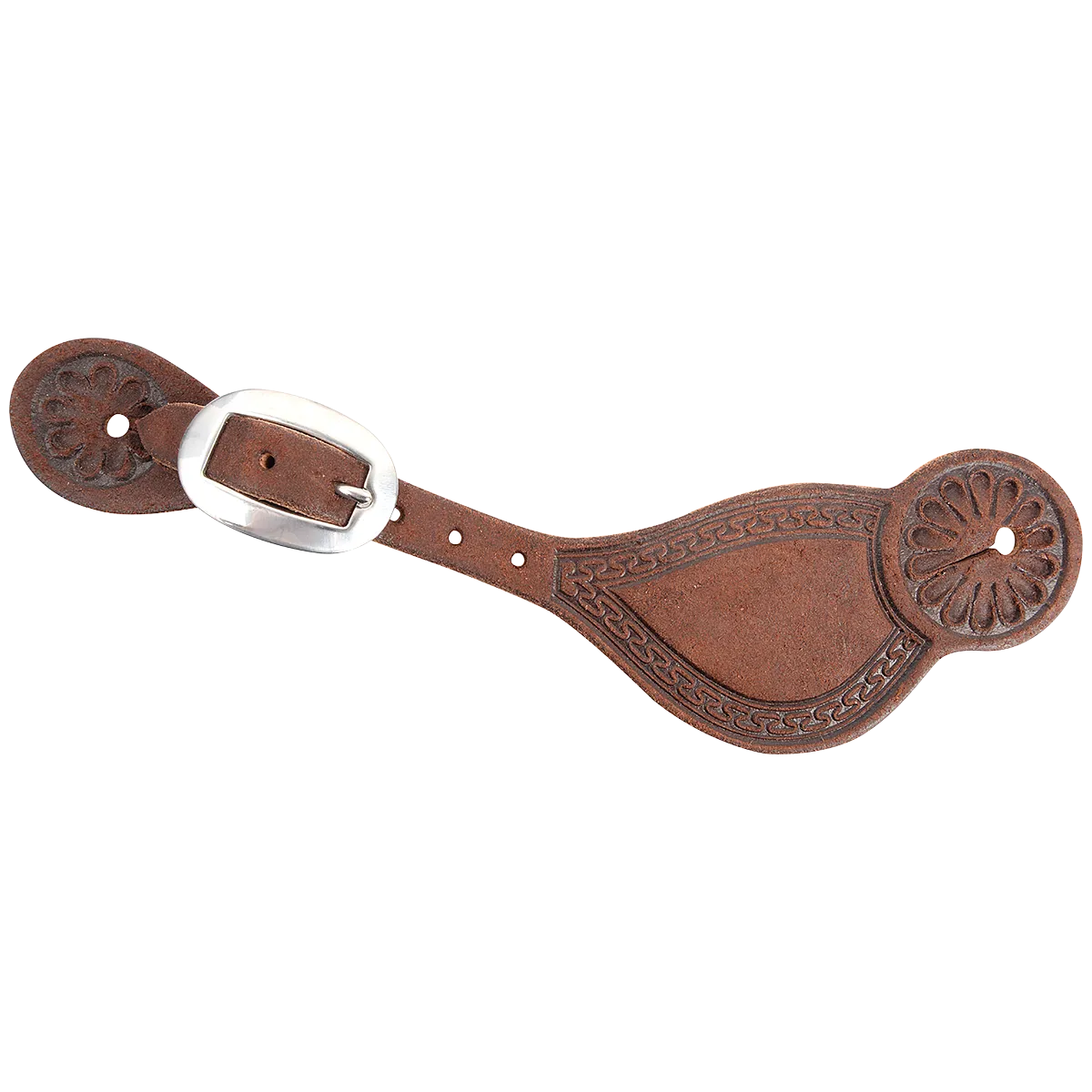 Martin San Carlos Tooled Tombstone Spur Straps