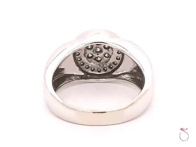 Men's Diamond Halo Ring in 14k  White Gold