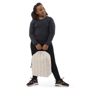 Minimalist Backpack - flower pattern - print on demand