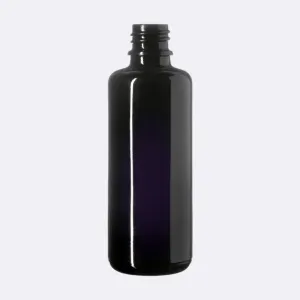 Miron Violet Glass 50ml, 30ml, 15ml, 5ml Airless Lotion Pump Cosmetic Glass Bottles Canada ( With Lotion Pump Cap & Mister Spray Cap)