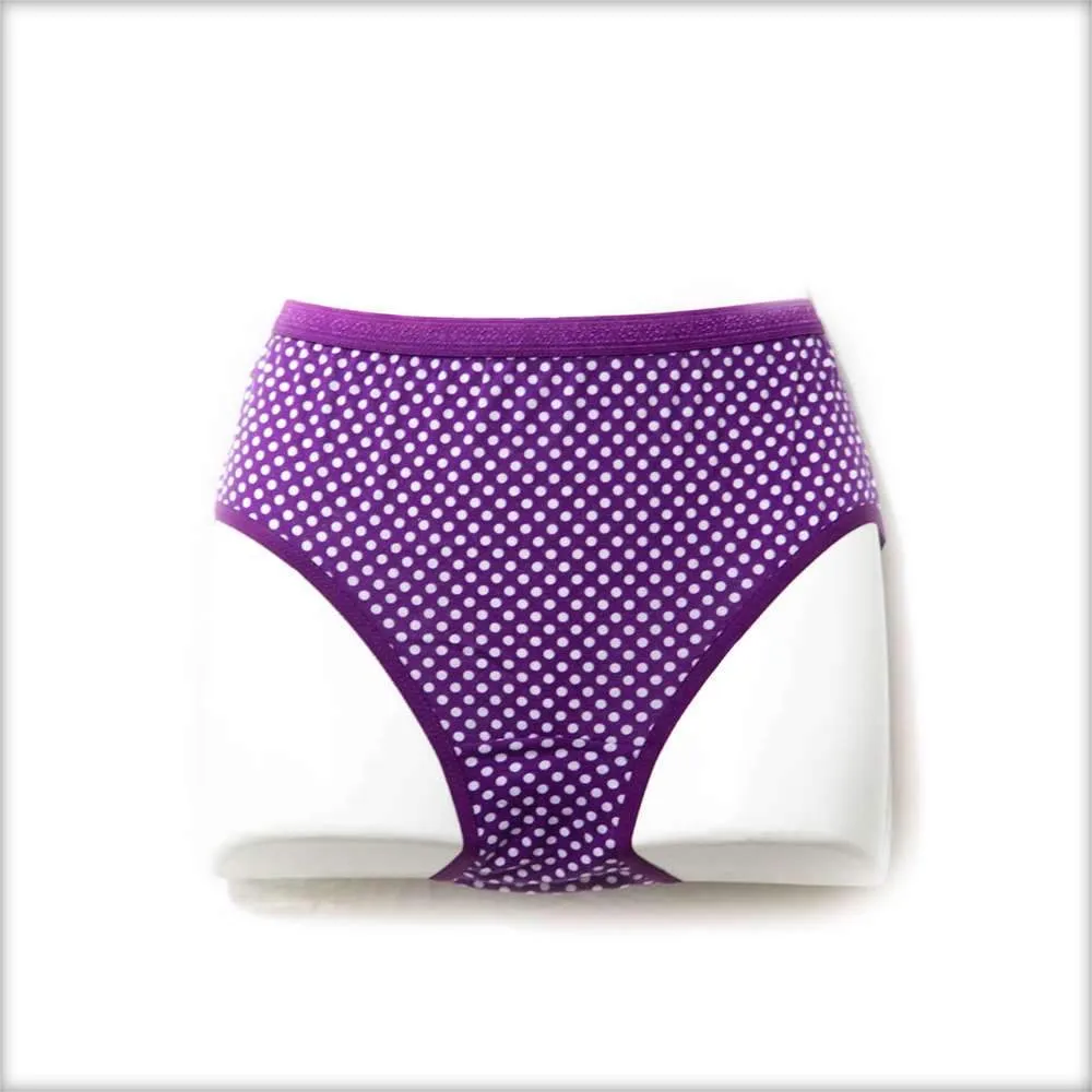 Multi Colour Dotted Panty - Purple