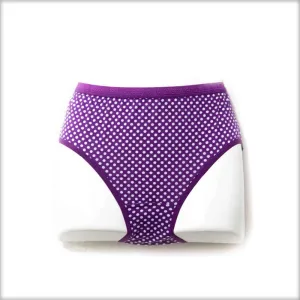 Multi Colour Dotted Panty - Purple