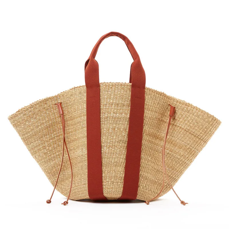 MUUN Maxi So Bag in Natural/Rust