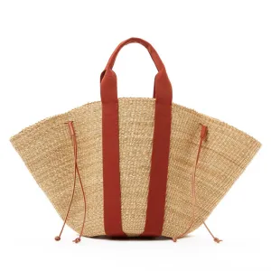 MUUN Maxi So Bag in Natural/Rust