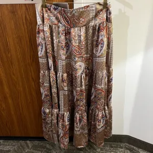 Natural Life Hanna Convertible Maxi Skirt Paisley Print Maxi Skirt XL