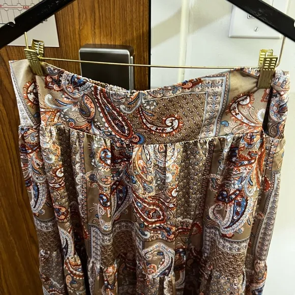 Natural Life Hanna Convertible Maxi Skirt Paisley Print Maxi Skirt XL