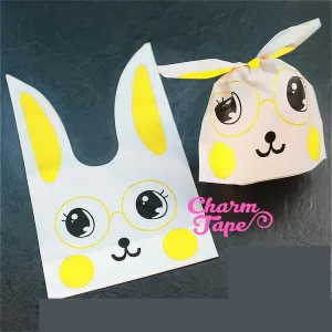 Nerdy Rabbit Bunny Bags // Cello Bags // Party Bags Set of 25bags CB30
