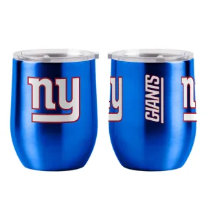 New York Giants Travel Tumbler 16oz Stainless Steel Curved