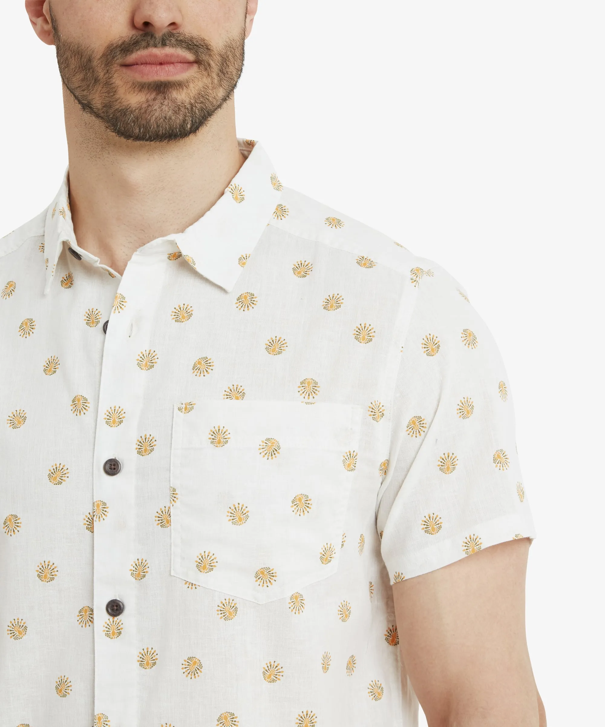 Newar Peacock Short Sleeve Shirt - Peetho