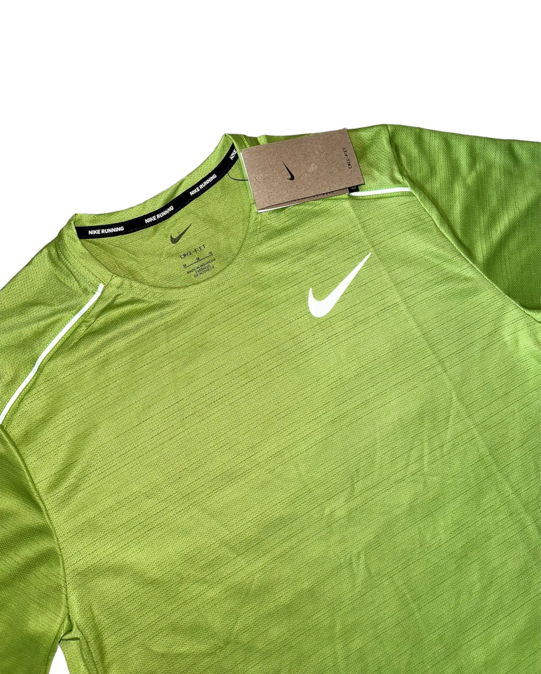 NIKE DRI-FIT MILER 1.0 T SHIRT - LIME GREEN