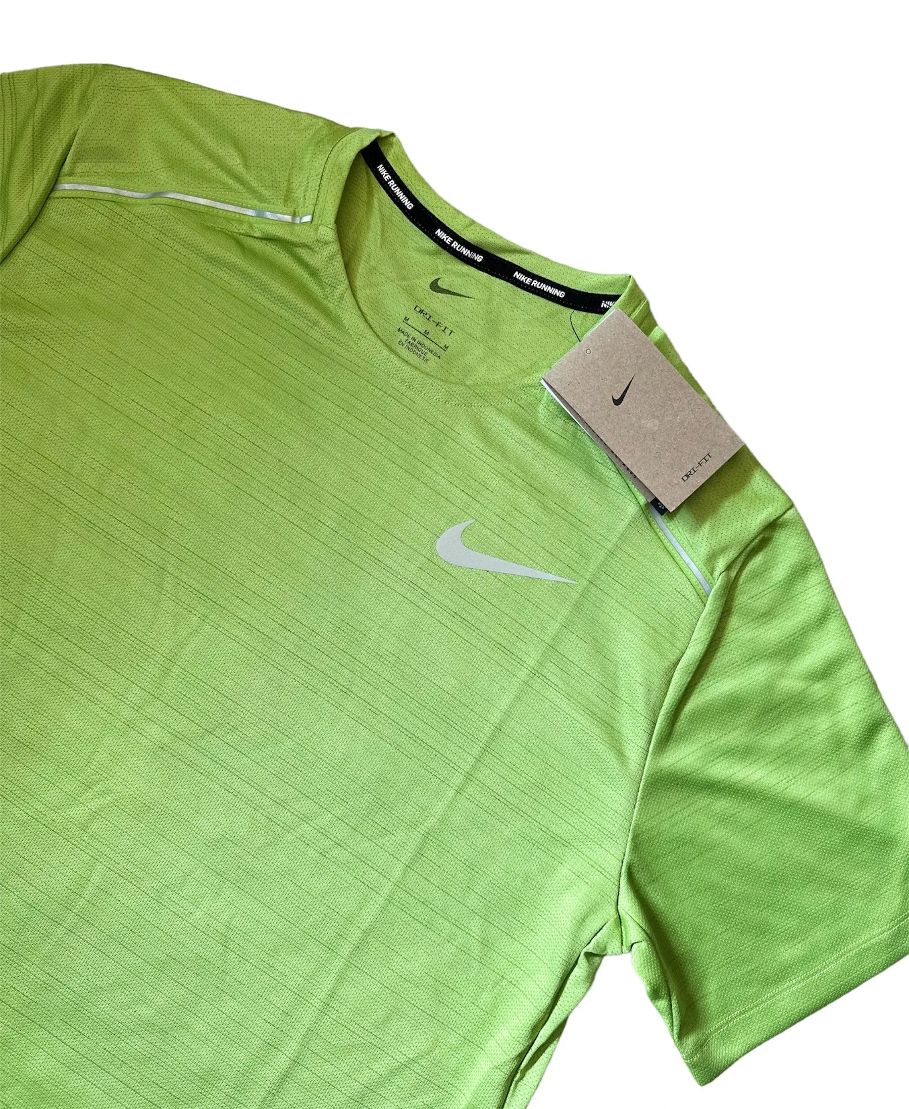 NIKE DRI-FIT MILER 1.0 T SHIRT - LIME GREEN