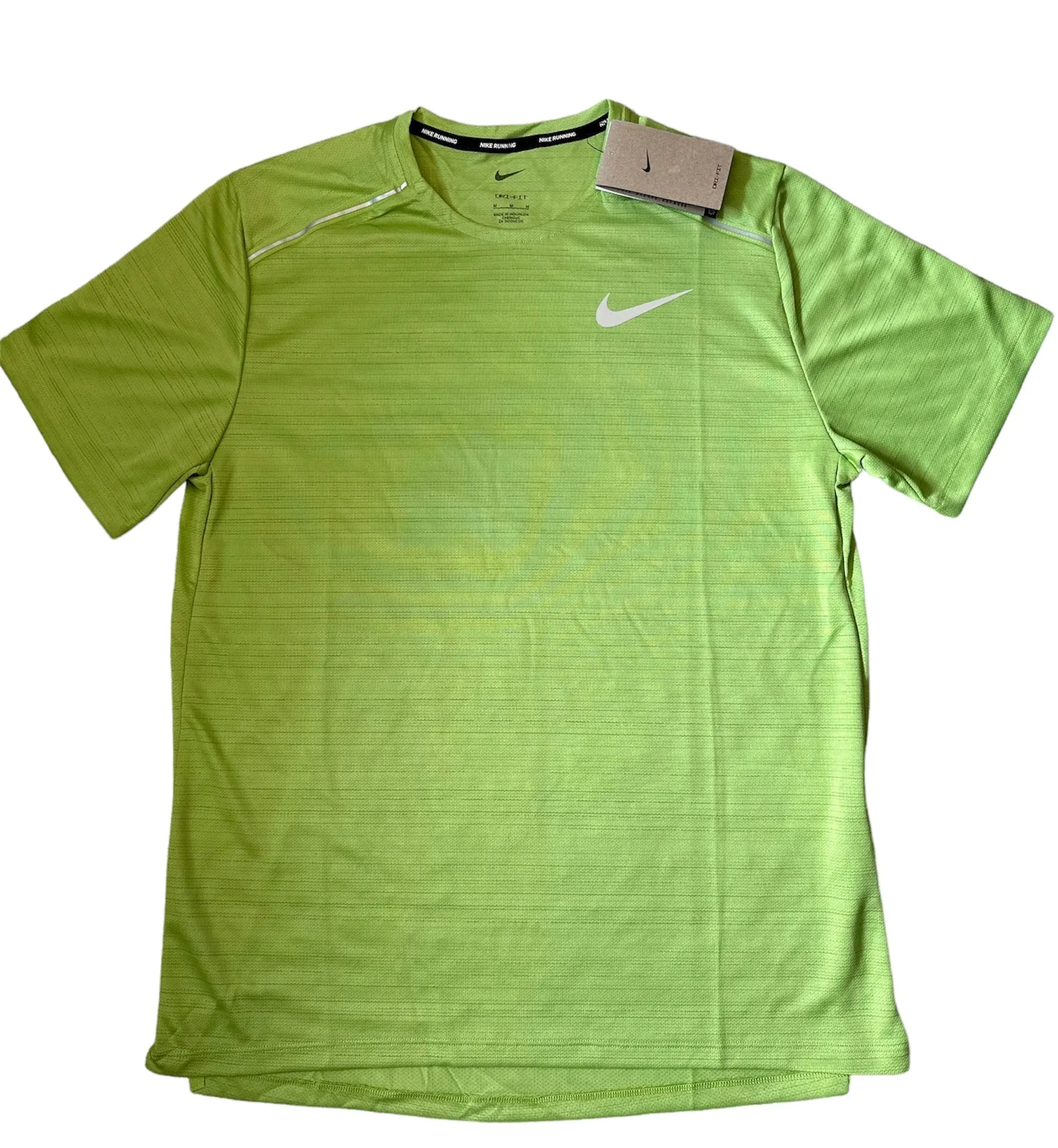 NIKE DRI-FIT MILER 1.0 T SHIRT - LIME GREEN