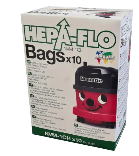 Numatic NVM-1CH Hepaflo Dust Bags 10/Pack