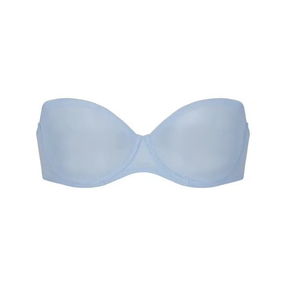 NWT SKIMS Ultrafine Mesh Strapless Underwire Bra Limited Edition in Glacier 34A