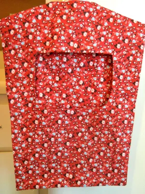 Old Fashioned Clothespin Bag in Red Calico
