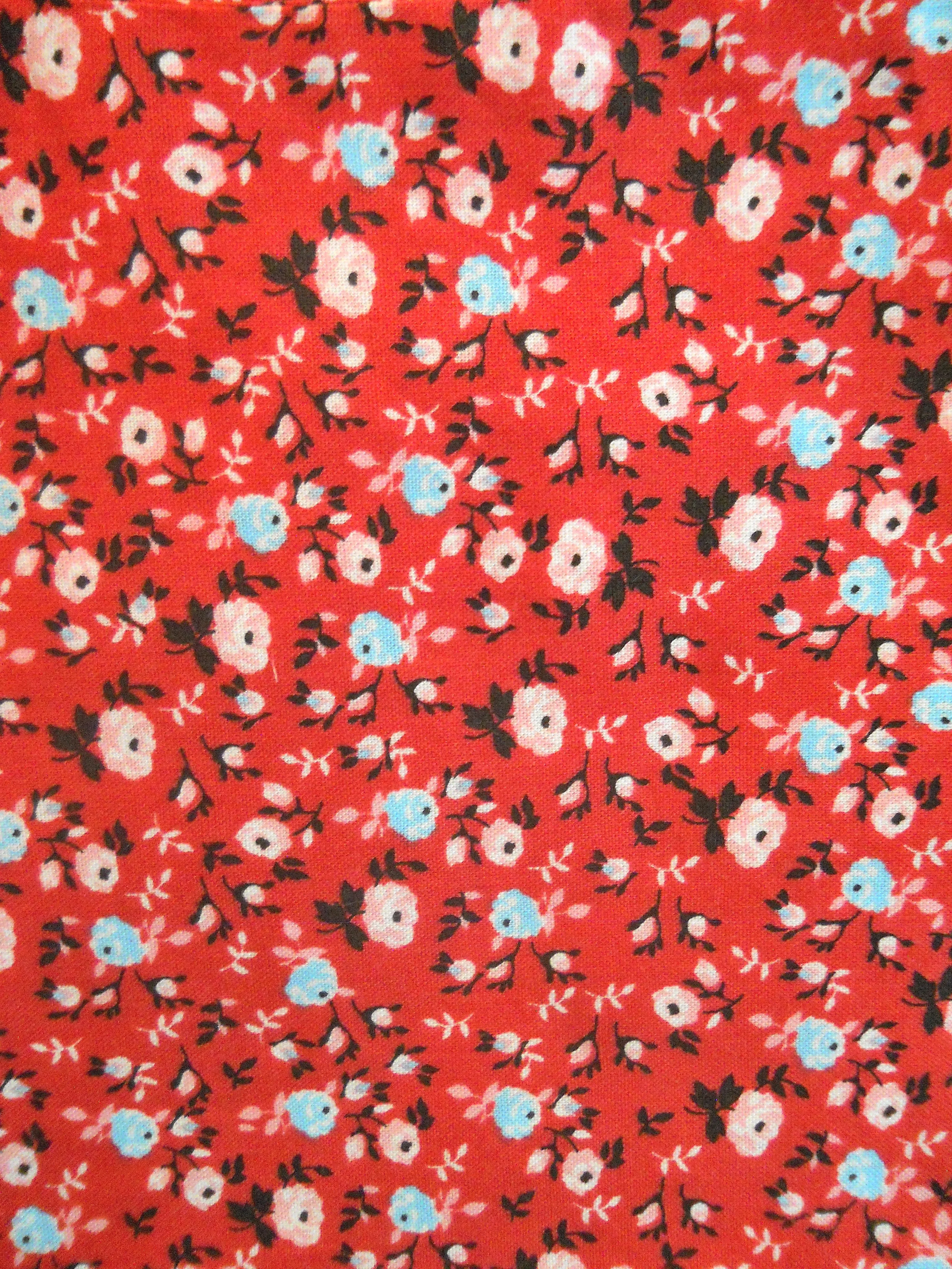 Old Fashioned Clothespin Bag in Red Calico