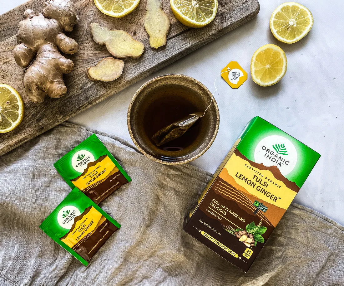 Organic India | Tulsi Lemon Ginger| 25 tea bags