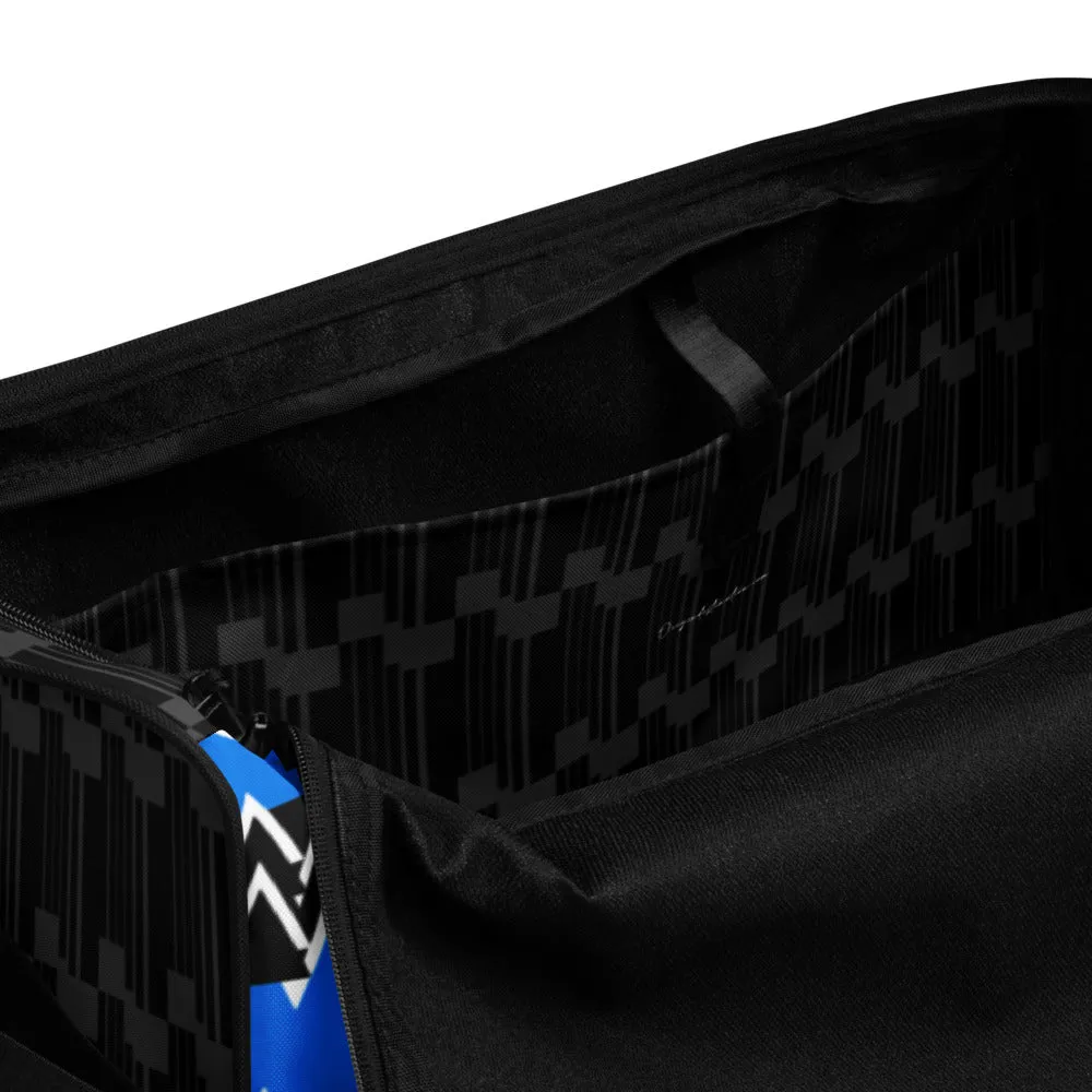 Origen Destination |On-Arrival Point of Origen Symbol-inspired High-Blue Duffle bag