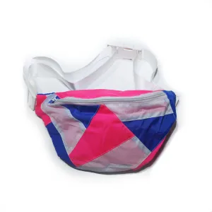 Patchwork Fanny Pack - White/Blue/Pink