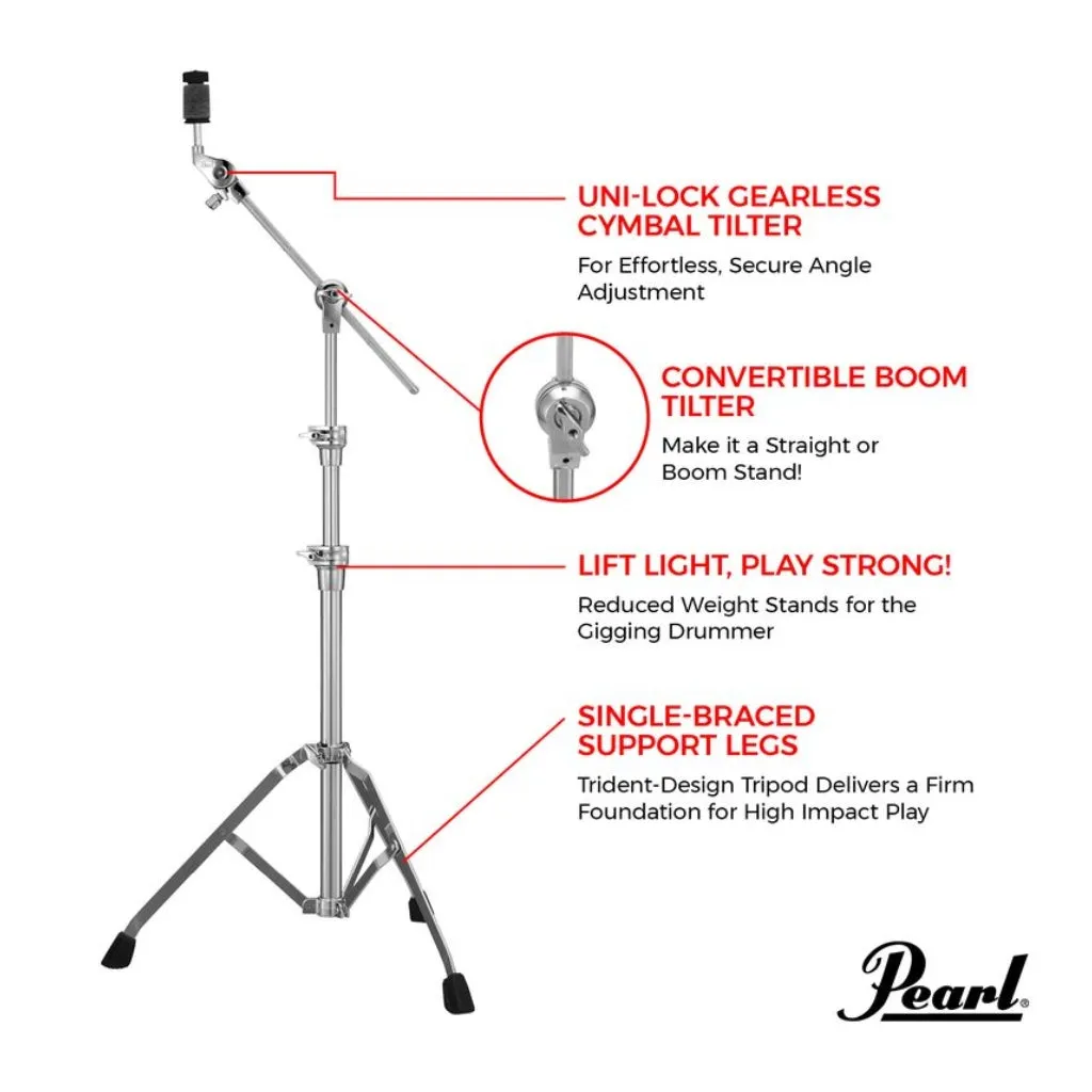 Pearl BC-930S Cymbal Boom Stand - Single Braced