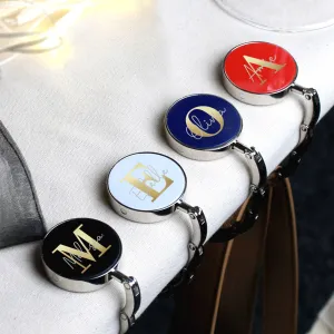 Personalised Folding Monogram Handbag Hanger with Initial & Name